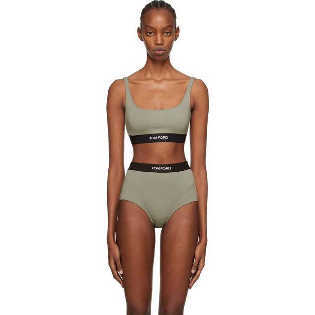 TOM FORD Green Square Neck Bra - FG916 Sage Green - XXS