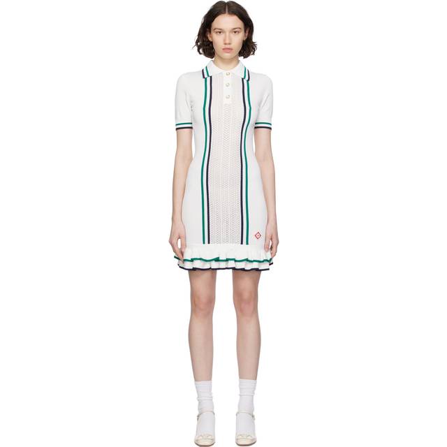Casablanca Off-White Button Minidress - White - XS