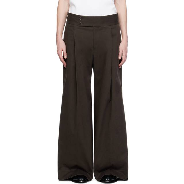 Dolce&Gabbana Brown Pleated Trousers - EBANO - IT 48