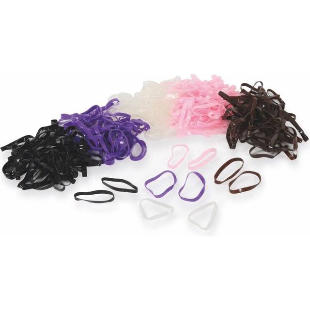 Shires Ezi-Groom Silicone Plaiting Bands - Black