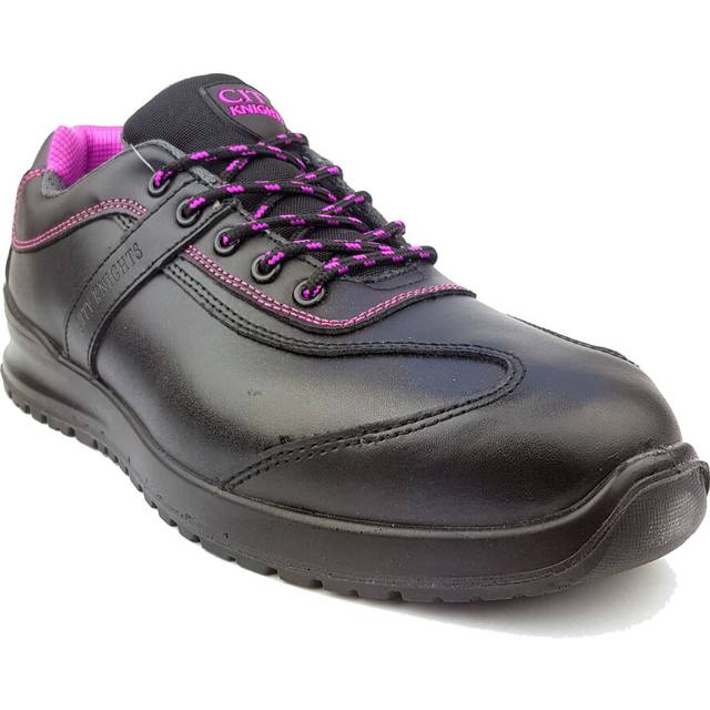 (3) CITY KNIGHTS Ladies Work Safety Shoe Leather Trainer Composite Toe & Midsole