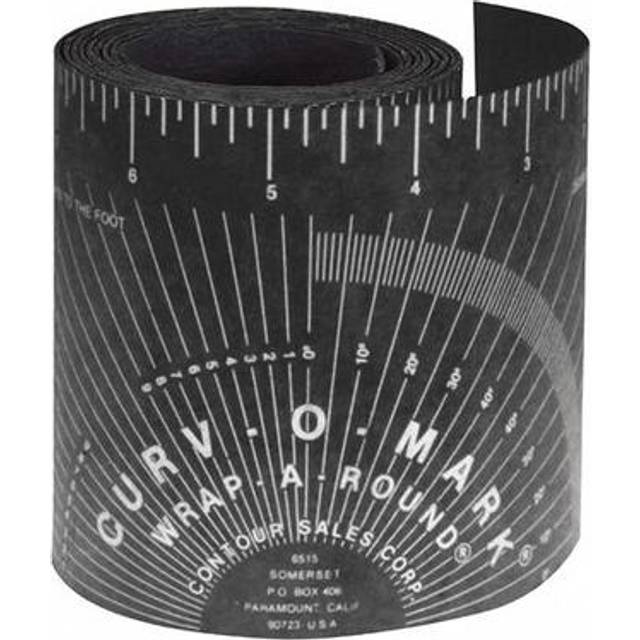 JACKSON SAFETY CURV-O-MARK Wrap-A-Round Welding/Pipefitting Lay Out Ruler Tool - Extra-Large (Length: 7'), Black - 177b, J1860