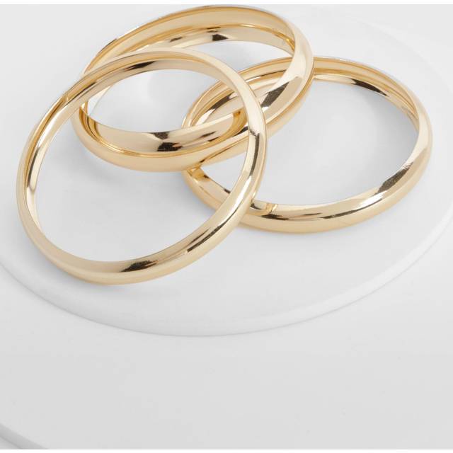 Womens Three Pack Bangles - Gold - One Size, Gold
