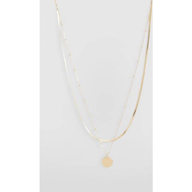 Womens Dainty Gold Layered Pendant Necklace - One Size, Gold