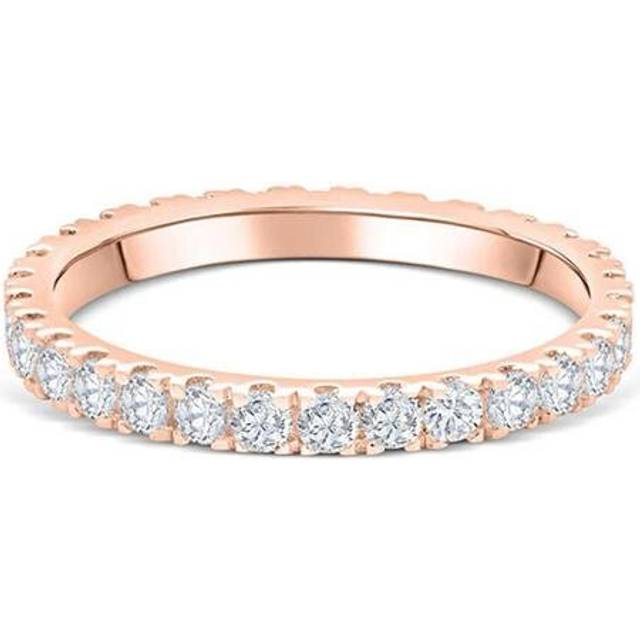 CTW Round White Cubic-Zirconia Full-Eternity Ring in 0.925 White Sterling Silver - Size 7