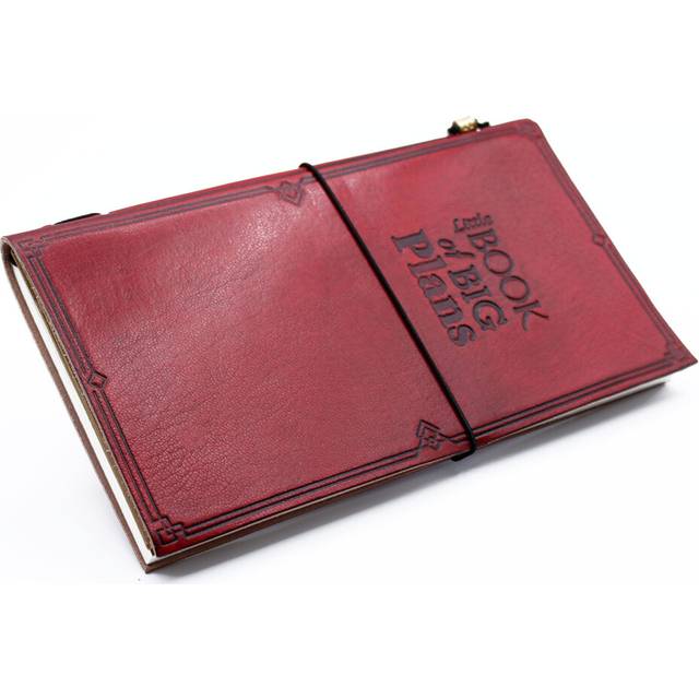 Leather Notebook Journal Handmade - Red (80 pages)
