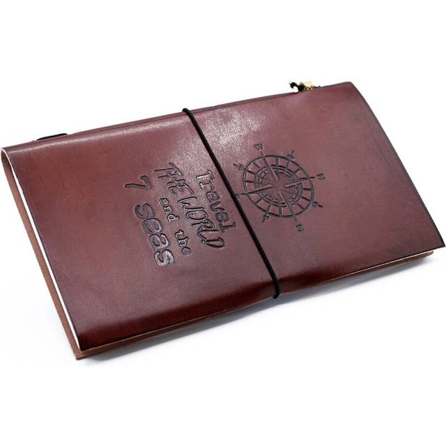 Leather Notebook Journal Handmade - Brown (80 pages)