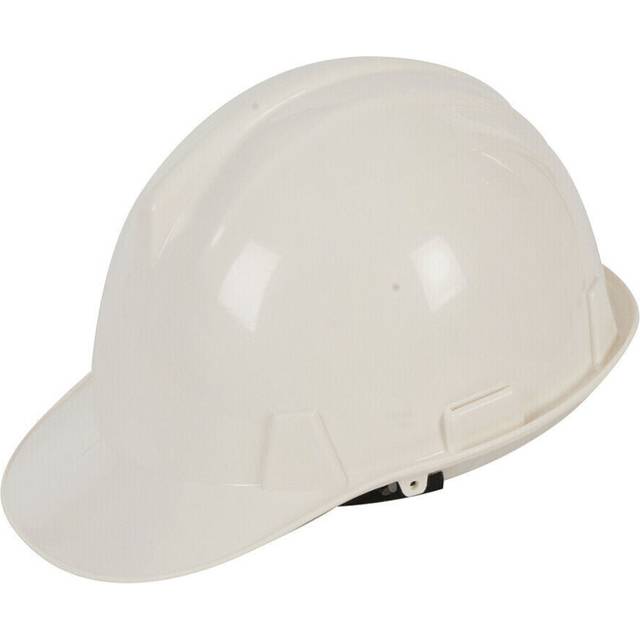 White Safety Adjustable Hard Hat Protection Building Work Site Builders