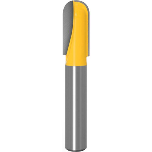 2PC 8MM Shank Milling Cutter Wood Carving Router Bit Carbide End Mill Tool Long Blade Round Nose Bit Core Box Router Bit