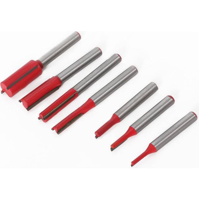 1/4Inch Shank Straight Bit Tungsten Carbide Single Double Flute Router Bit Wood Milling Cutter For Woodworking Tool