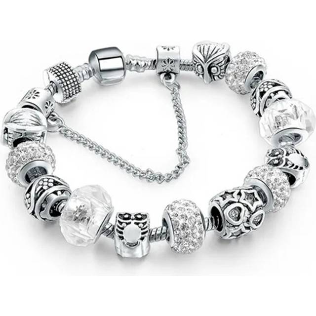 Natural Life Style Silver Owl Bracelets & Bangles Charms For Women