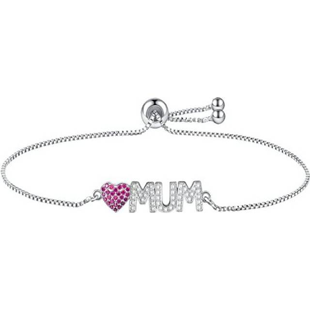 Cosie Lily Bracelets for Womens Jewellery 925 Sterling Silver Mum Bracelet ladies Love Heart Bracelets Gifts for Her Women Wife Mum