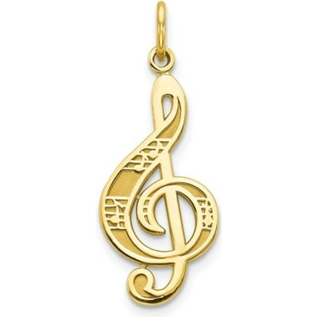 10K Yellow Gold Treble Clef Charm