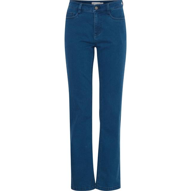 Fransa Frluxe Elli JE 1 Dam Straight Jeans Stl. 38/30 - Från Magasin - Mid Blue Denim (38/30)