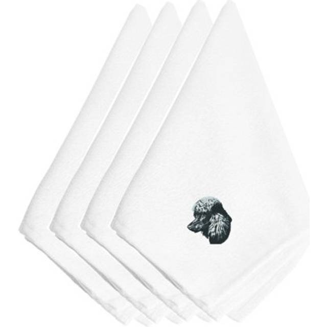 Caroline's Treasures EMBT2403NPKE Black Poodle Embroidered Napkins Set of 4  20  Multicolor