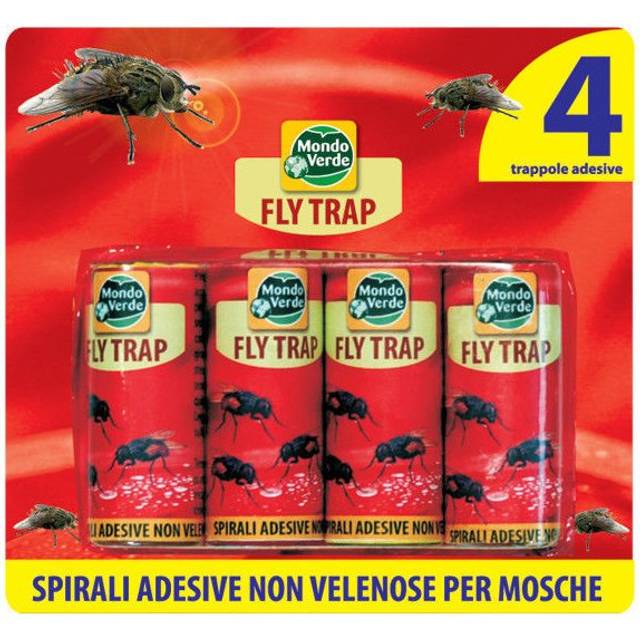 Fly trap Spirals Adhesive not poisonous x flies blister 4