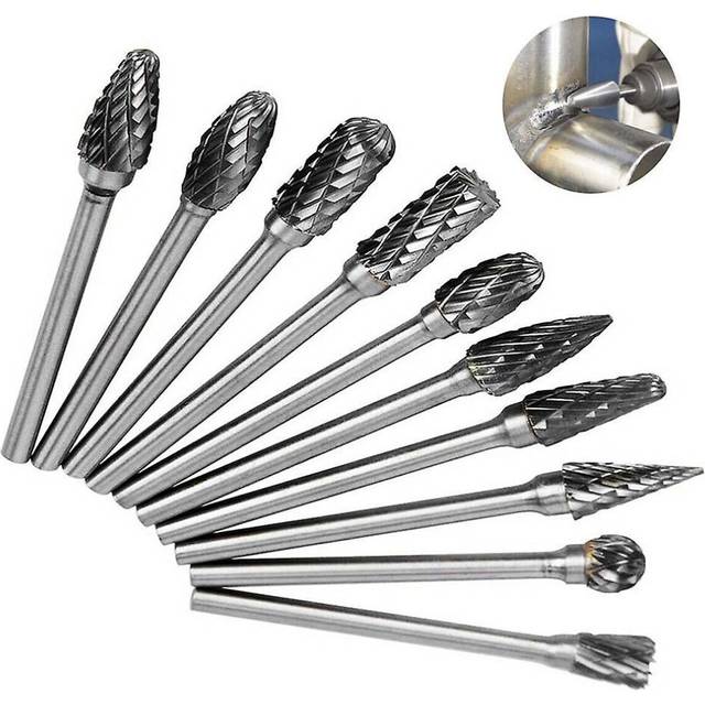 Tungsten Carbide Burr Drill Bit Set Die Grinder For Carving Metal Polishing Drilling