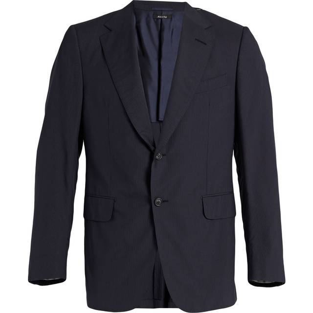 Dunhill Man Blazer Midnight blue Size 36 Mulberry silk - Blue