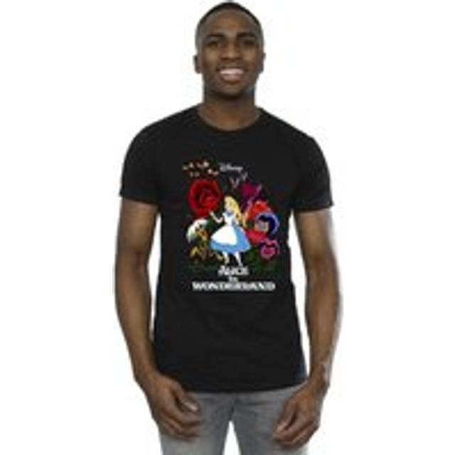Disney Mens Alice In Wonderland Flowers T-Shirt
