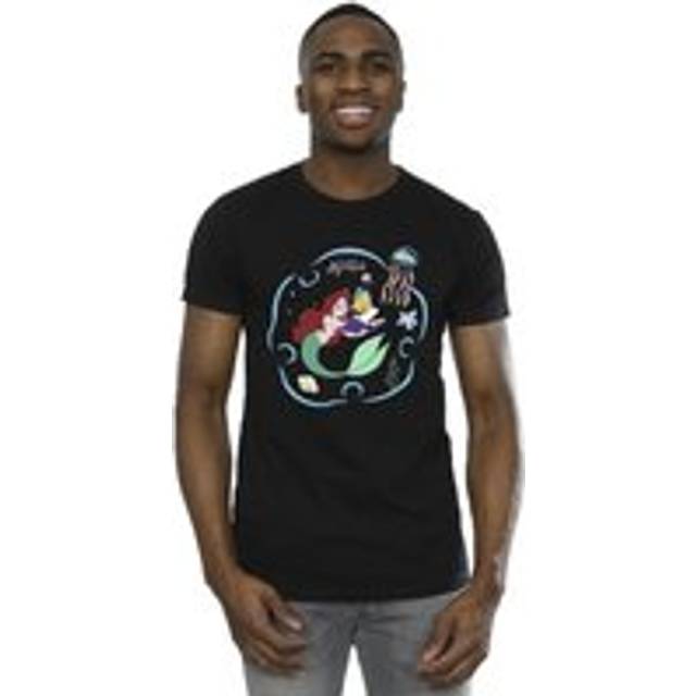 (XL, Black) Disney Mens The Little Mermaid Reading A Book T-Shirt