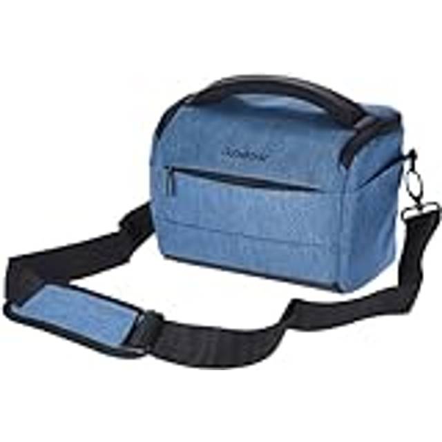 DSLR Camera Shoulder Bag, Portable Fashion Polyester Cuboid-Shaped Camera Case for 1 Camera 2 Lenses and Small