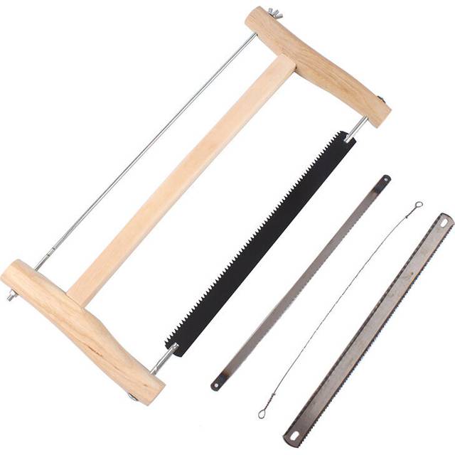 12&quot; Frame Saw Blade with 3pcs Replacement Blades 24T Woodworking Hand Saws Carpenter Wood Cutting Tool