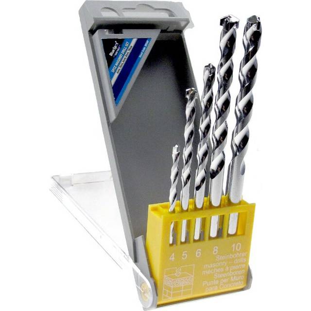 Blue Spot Tools - BlueSpot 5pc Masonry Drill Bit Set 4, 5, 6, 8 & 10mm Bits For Brick & Concrete