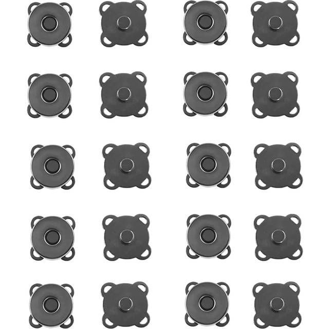 WAFJMAF 10 Sets Magnetic Bag clasps Button Snaps Tone Purse great for closure Handbag clothes Sewing craft No Tools Required Plum Blossom 148mm (Black