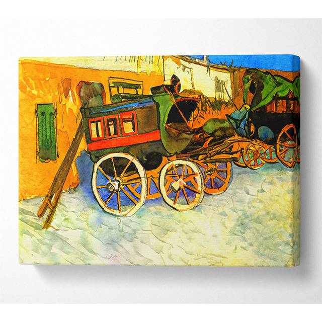 Van Gogh the Coach of Tarascon - Wrapped Canvas Art Prints - Multicolour (35.6cm H x 50.8cm W)