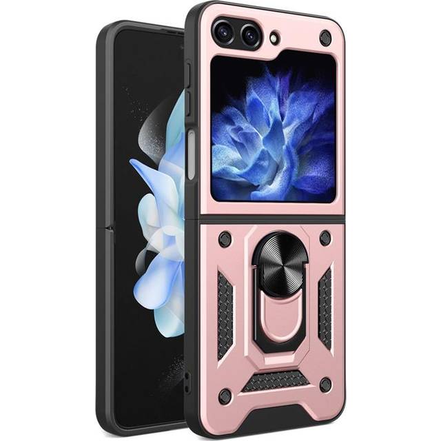 Galaxy Z Flip 5 Mobilskal Hybrid Armor Camshield - Rosa