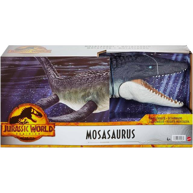 Dominion Ocean Protector Mosasaurus Dinosaur Action Figure from 1 Pound of Recycled Plastic, Movable Joints, Toy Gift with Physical and Digital Play,