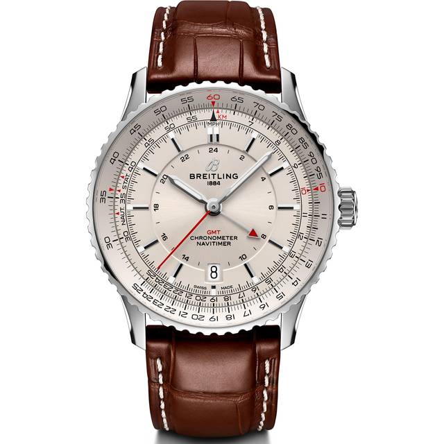 Breitling Navitimer Automatic GMT 41 Cream Leather