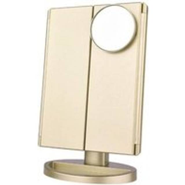 Led Makeup Mirror With 22 LED Lights - Gold - One Size