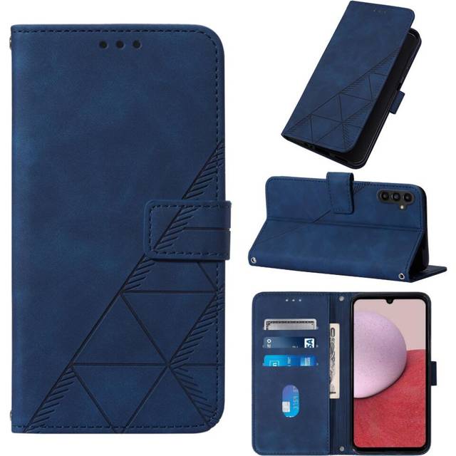 (Blue) Case For Samsung Galaxy A15 5G/4G Wallet Cover PU Leather Credit Card Holder Flip Folio Book Protective