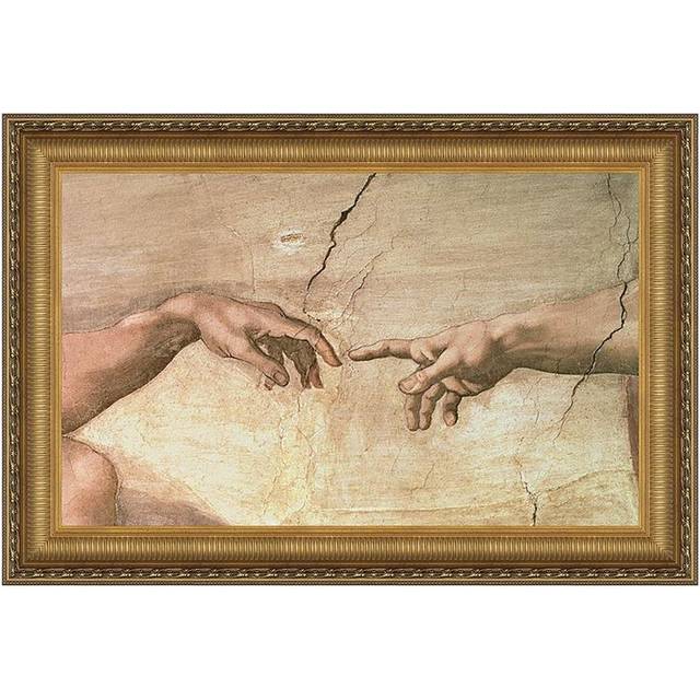 Creation Framed Canvas Replica Painting: Large