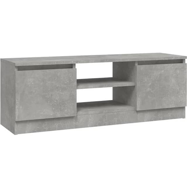 Vidaxl Tv Cabinet With Door Concrete Grey 102x30x36 Cm