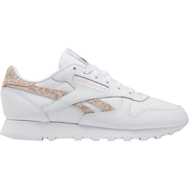 Reebok, Sneakers, female, White, 3 UK, Reebok Classic Leather In White Leopard For Women