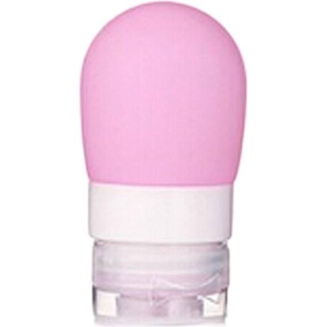 (Pink, 60ml) Silicone Travel Bottle Portable Refillable Toiletries Bottles