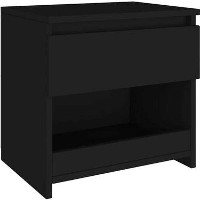 Bedside Cabinet Black 40x30x39 cm Engineered Wood Vidaxl