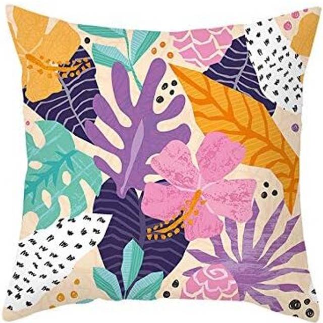 Throw Pillow Covers Tropical Plant Nap Sofa Cushion Cover, Tpr275-8,45*45Cm (Excluding Pillow Core)