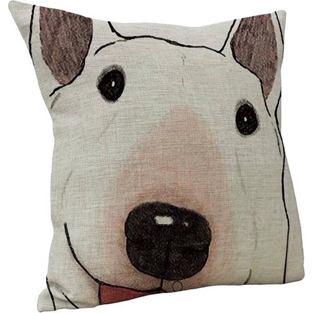 Animal Home Car Decor Cotton Linen Throw Sofa Pillow Case Cushion Cover Big Dog