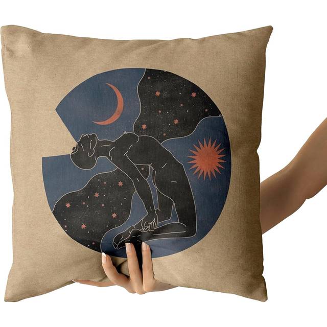 Throw Pillow Covers for Couch Sofa Bed, Cotton Linen Art Decorative Pillows Cushion Covers,18 x 18 inches,Art