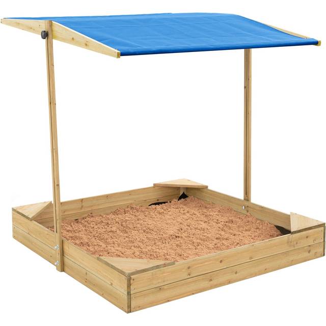 TP Wooden Sandpit with Sun Canopy