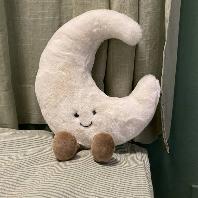 (  Moon 48cm) Plushy Sun & Moon Cute Toy Stuffed Velvet Soft