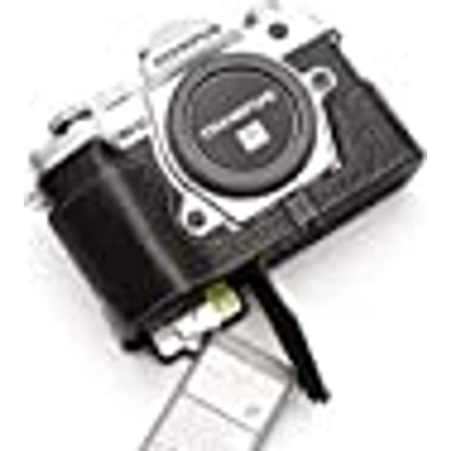 Real leather half camera case bag cover for olympus om-d e-m5 em5 mark iii m3