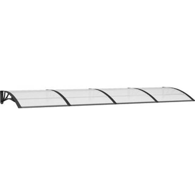 Entrétak svart 350x100 cm polykarbonat