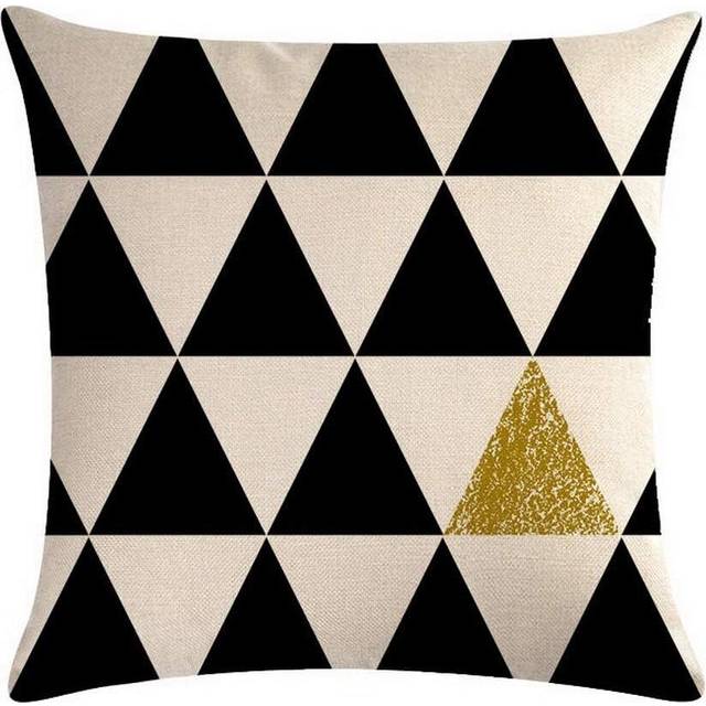 Linen Decorative Square Cushion Covers Pillow Cases Couch Sofa Bed Home Decor 18x18 Inch / 45x45 cm - Geometric #3