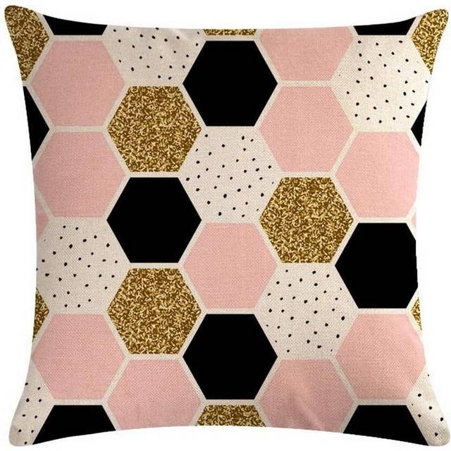 Linen Decorative Square Cushion Covers Pillow Cases Couch Sofa Bed Home Decor 18x18 Inch / 45x45 cm - Geometric #1