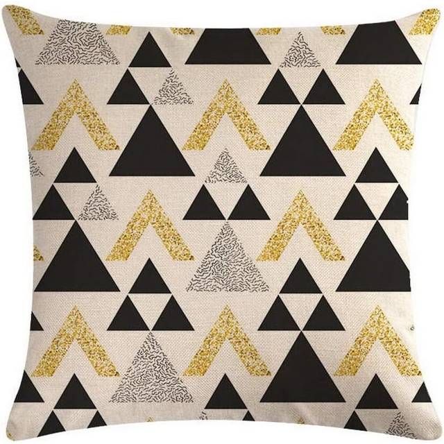Linen Decorative Square Cushion Covers Pillow Cases Couch Sofa Bed Home Decor 18x18 Inch / 45x45 cm - Geometric #4