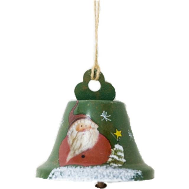 2 PCS Christmas Creative Painted Wrought Iron Bell Pendant Ornament(Green)
